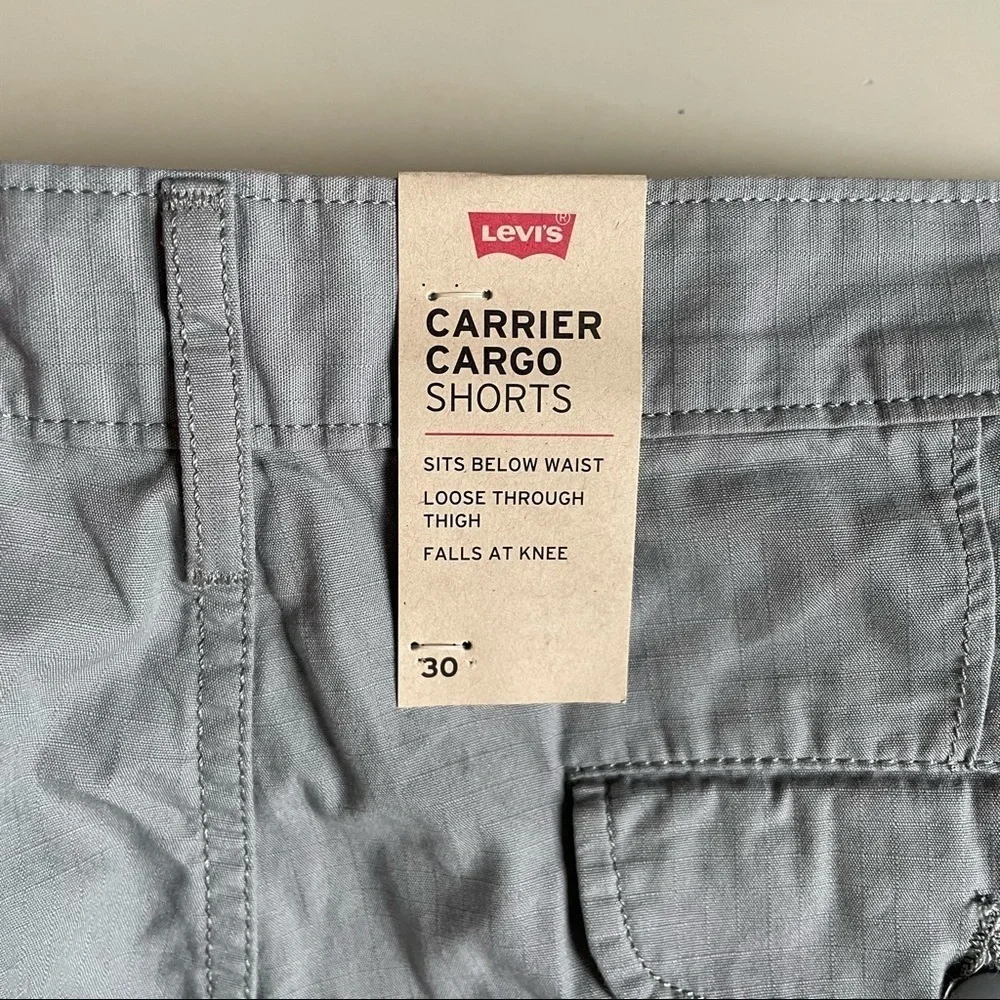 Levi’s Men’s Carrier Cargo Shorts Gray Size 30 New